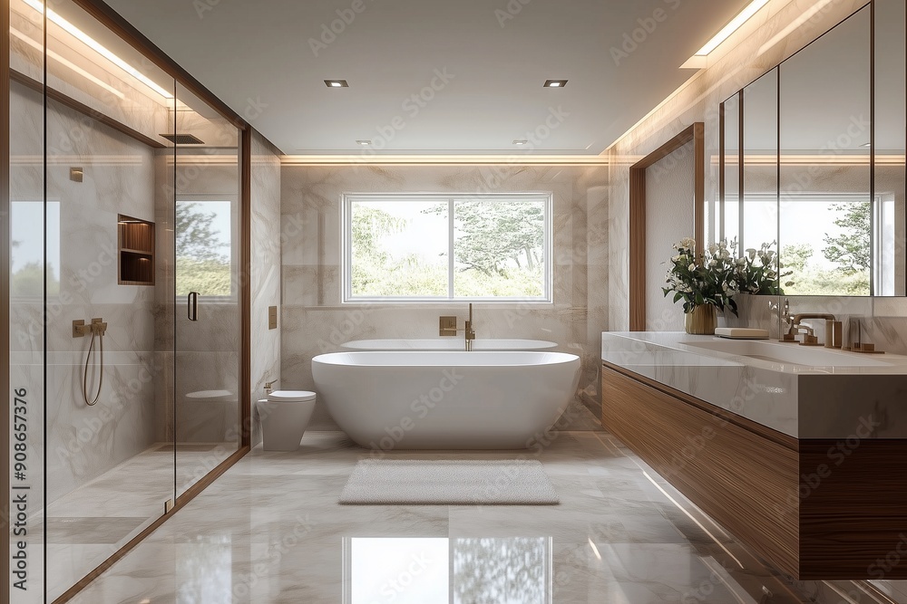 Fototapeta premium Bathroom in a new luxury home