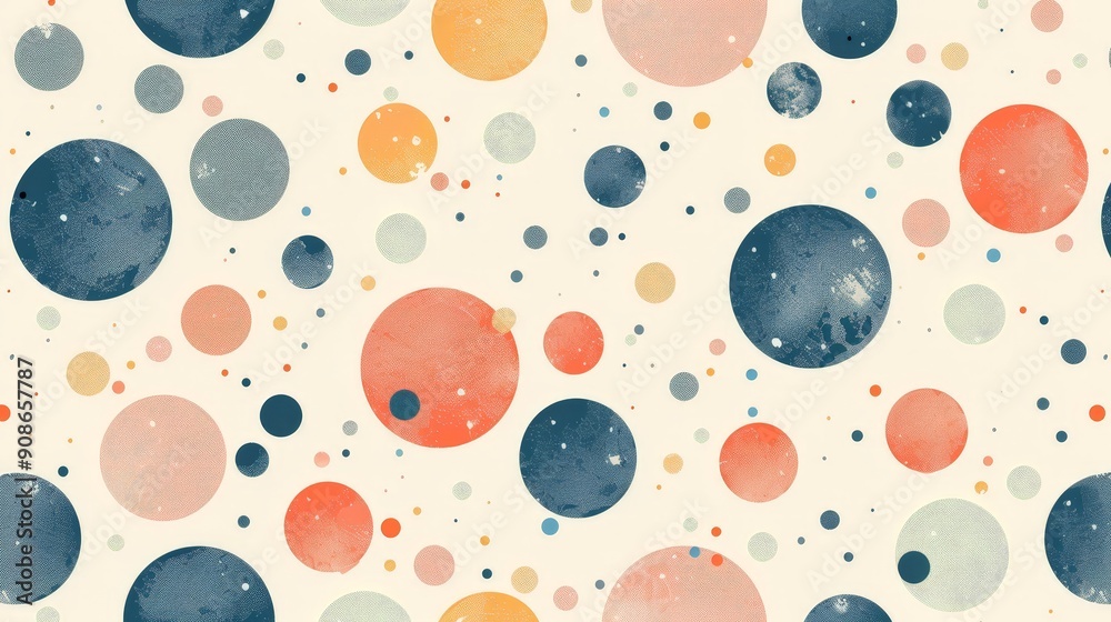 A seamless abstract dot pattern in soft colors A seamless abstract dot pattern in soft colors