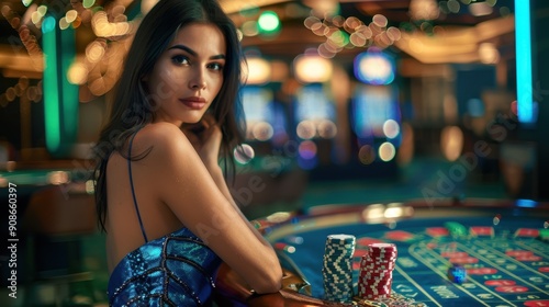 The woman at the casino photo