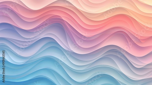 Abstract wave pattern in pastel colors