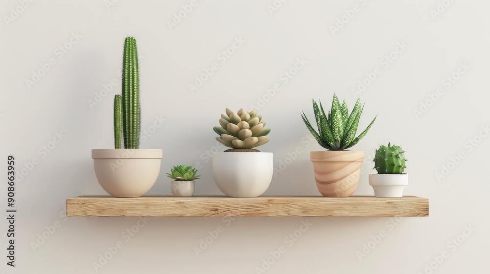 shelf with flower pots shelf with flower pots