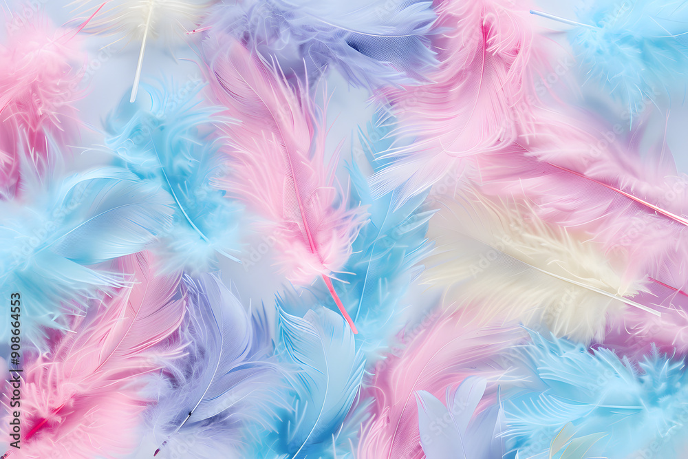 Pastel feathers background. Pastel feathers background.