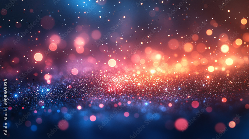 Fototapeta premium Dark background with tiny sparkles, highlighted in an enchanting close-up.