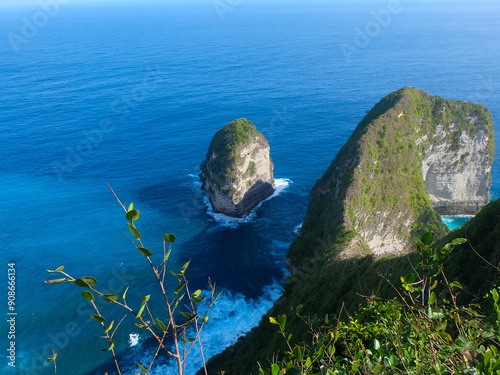 Nusa Penida island, Bali, Indonesia: Kelingking cliff, Broken beach, Atuh beach, Diamond beach, Banah cliff, Crystal Bay beach and Angel's Billabong, the devil pool photo