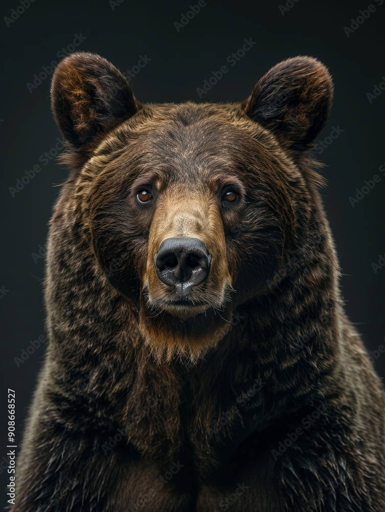 Intense Portrait of a Brown Bear in Golden Light Intense Portrait of a Brown Bear in Golden Light