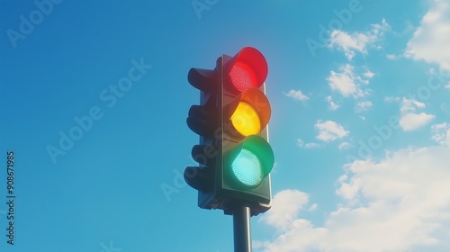 close view traffic light