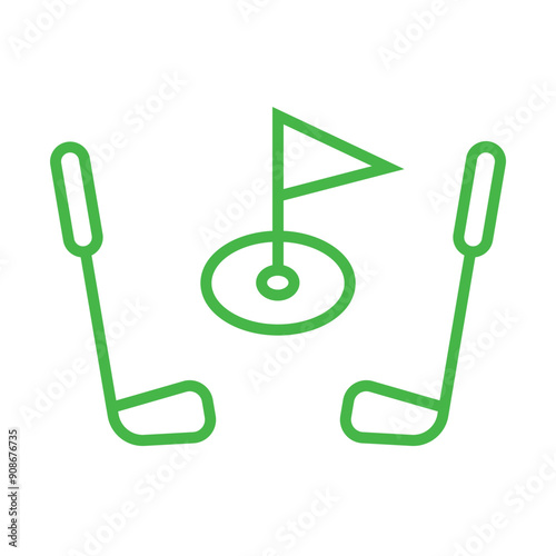 Golf Club Icon Design