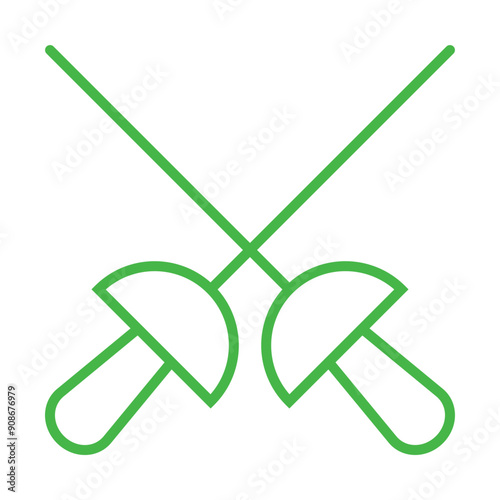 Fencing Sword Icon Design