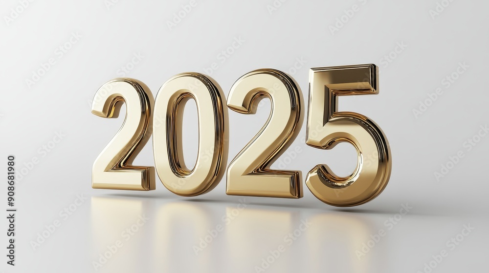 The year is 2025 and it is written in gold The year is 2025 and it is written in gold