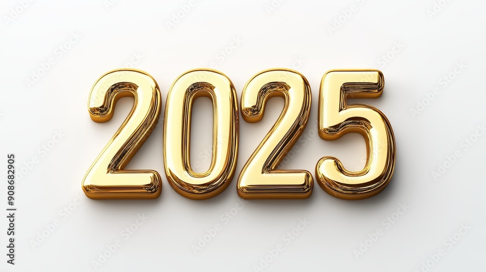 The year is 2025 and it is written in gold The year is 2025 and it is written in gold