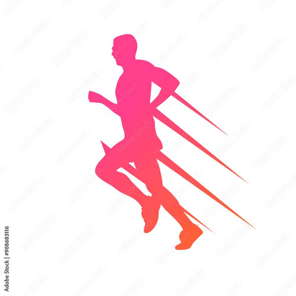a track athlete who is running fast a track athlete who is running fast