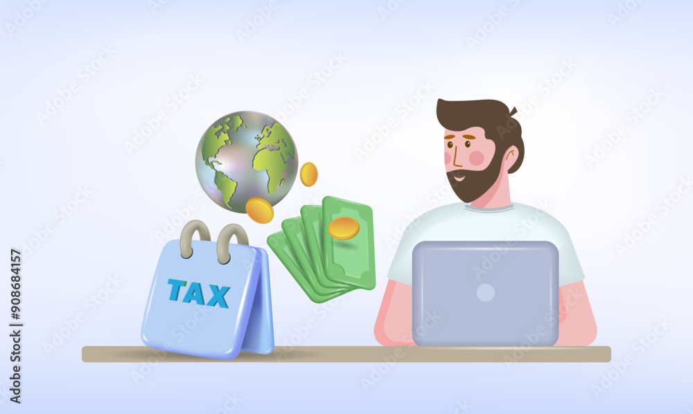 Tax payments, deposit, 3d vector image.
The concept of payment by calendar numbers. Tax payments, deposit, 3d vector image.
The concept of payment by calendar numbers.