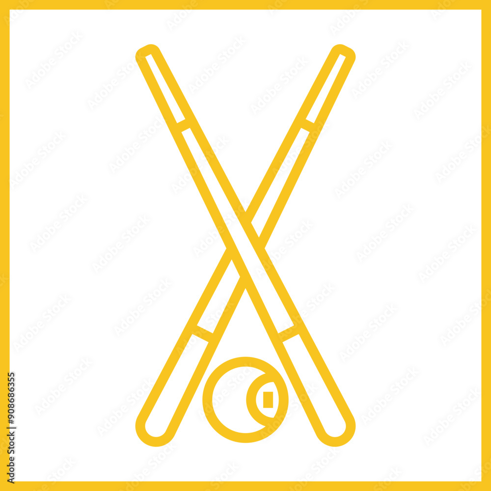 Obraz premium Pool Cue Icon Design