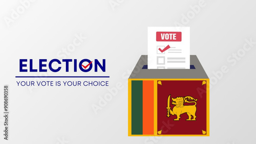 sri lanka election 2024 concept, democracy, flag. Vector icon illustration