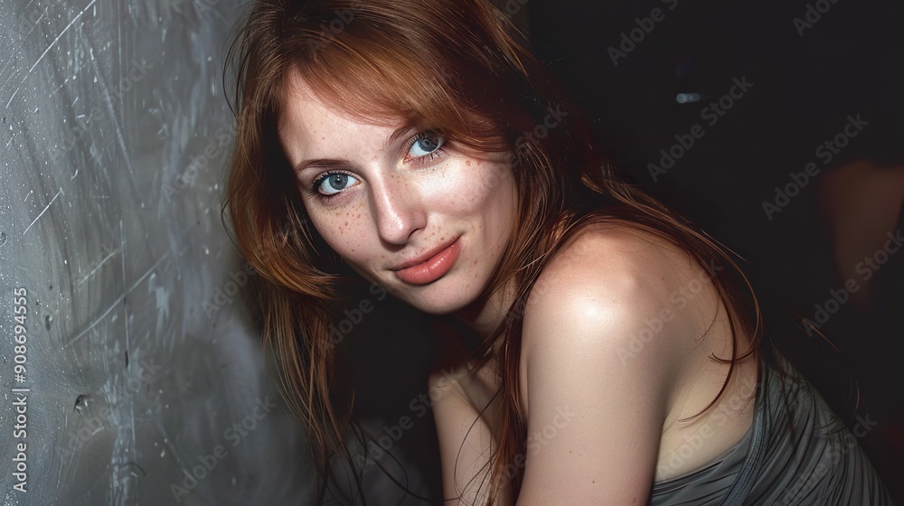 Intimate Portrait of a Woman with Auburn Hair Intimate Portrait of a Woman with Auburn Hair