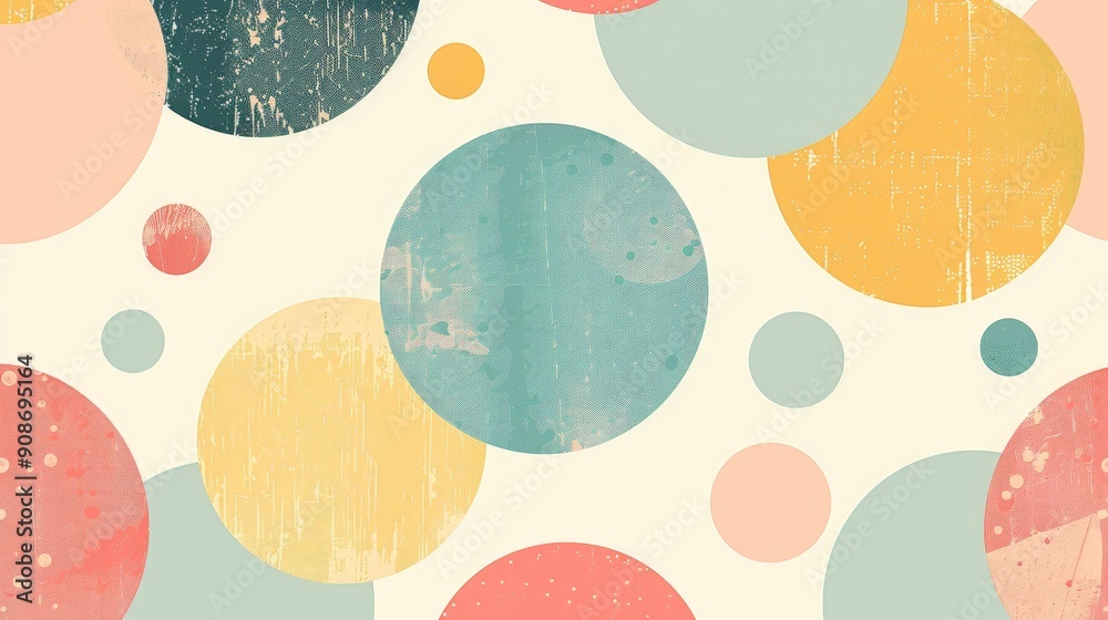 Geometric pattern with circles in pastel colors Geometric pattern with circles in pastel colors