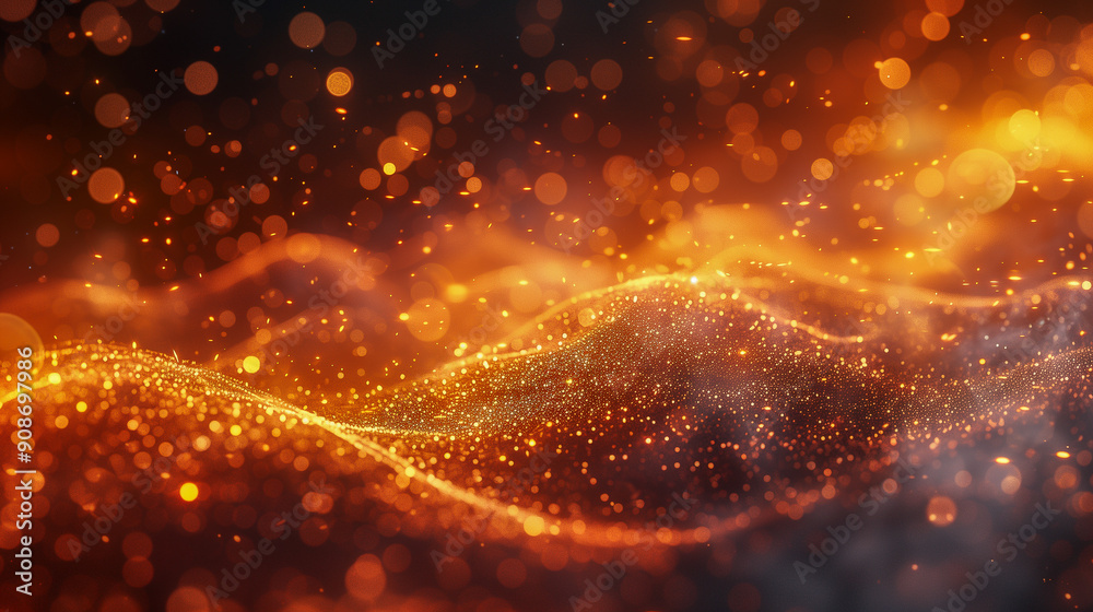 Fiery Golden Particle Waves.. Fiery Golden Particle Waves..