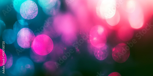 Purple, pink and blue defocused lights, bokeh bubbles pattern, abstract background	