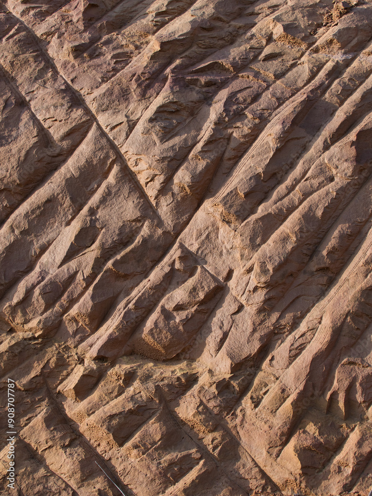 Obraz premium Rock surface from machine drilling