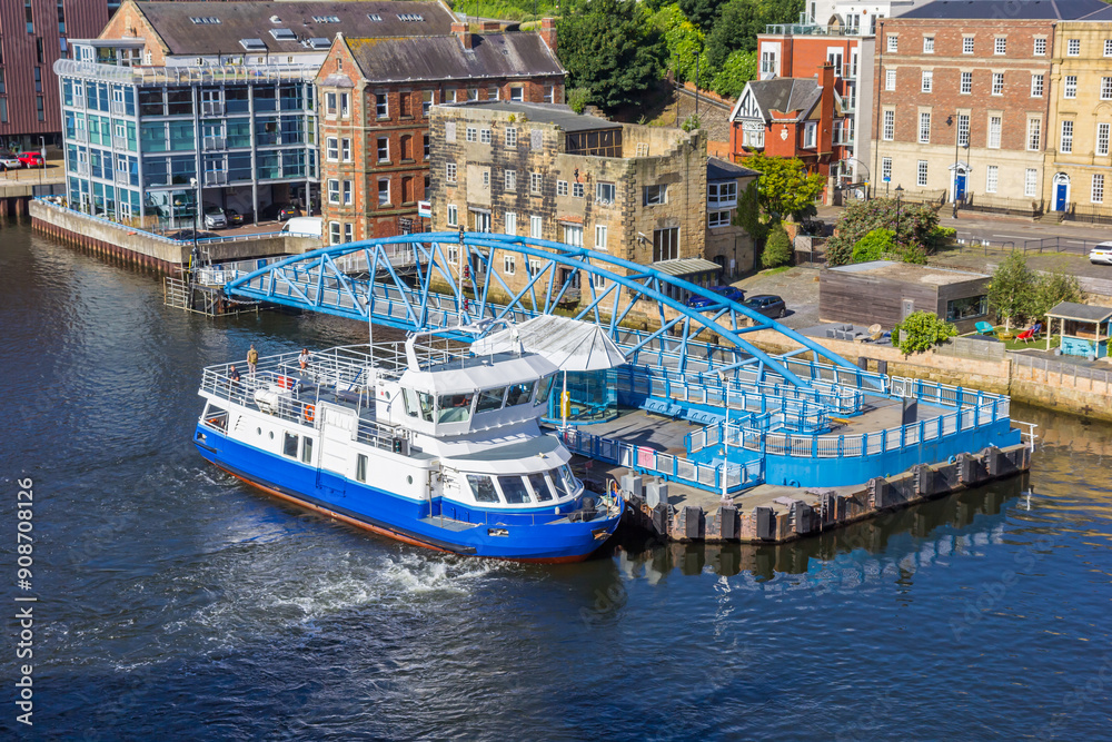 Ferry terminal in the North Shields harbor of Newcastle upon Tyne, England