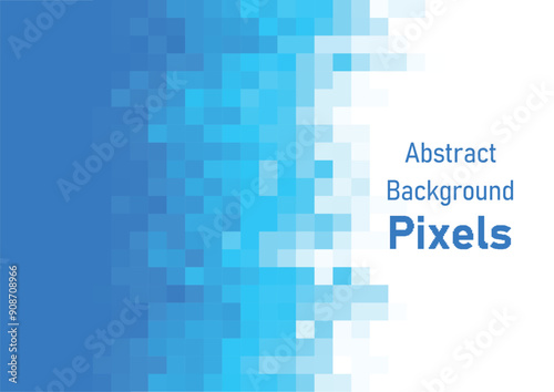 Abstract pixels background blue gradient color geometric texture pattern vector wallpaper