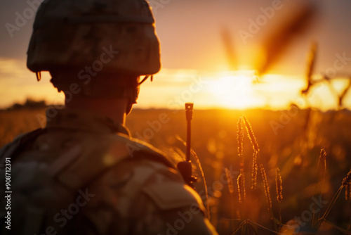 Soldier sunset