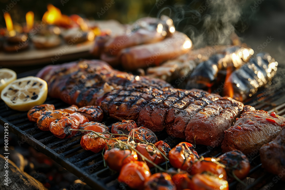 Sunset barbecue Sunset barbecue