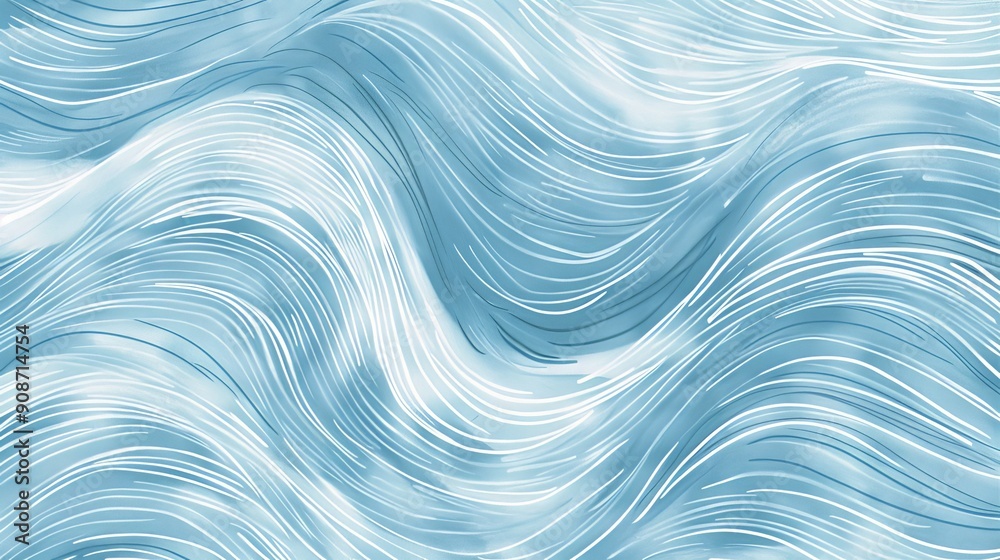 Hand-drawn line pattern in soft blue Hand-drawn line pattern in soft blue