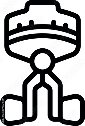 Dental forceps holding a tooth being pulled by a dentist during a dental procedure