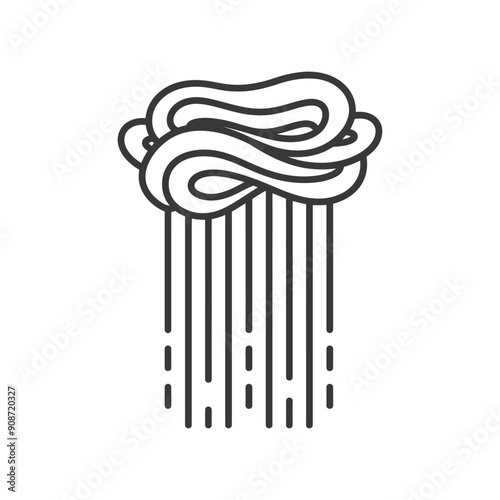Abstract Cloud with Rain Falling from It