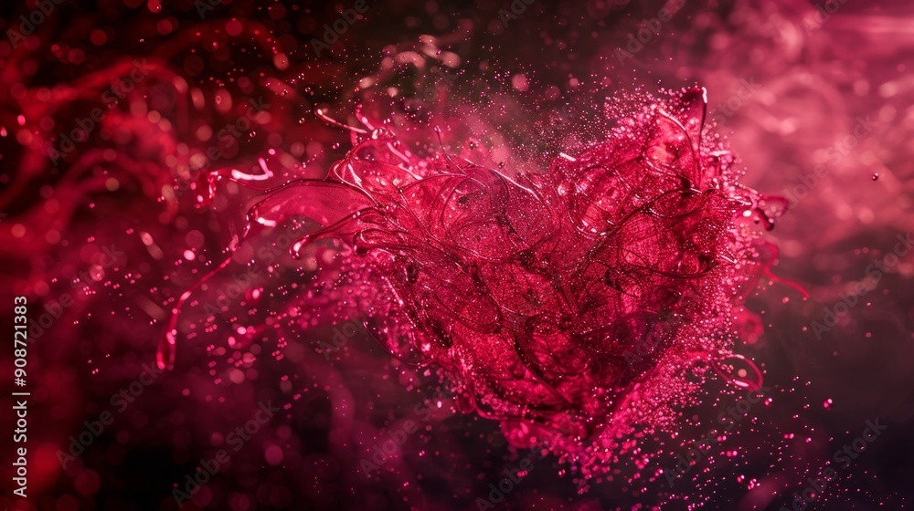 Exploding Heart with Vibrant Colors Exploding Heart with Vibrant Colors