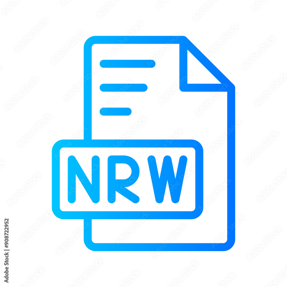 Nrw Document file picture gradient icon. format file type icons symbol, Extension, type data, vector illustration. Nrw Document file picture gradient icon. format file type icons symbol, Extension, type data, vector illustration.