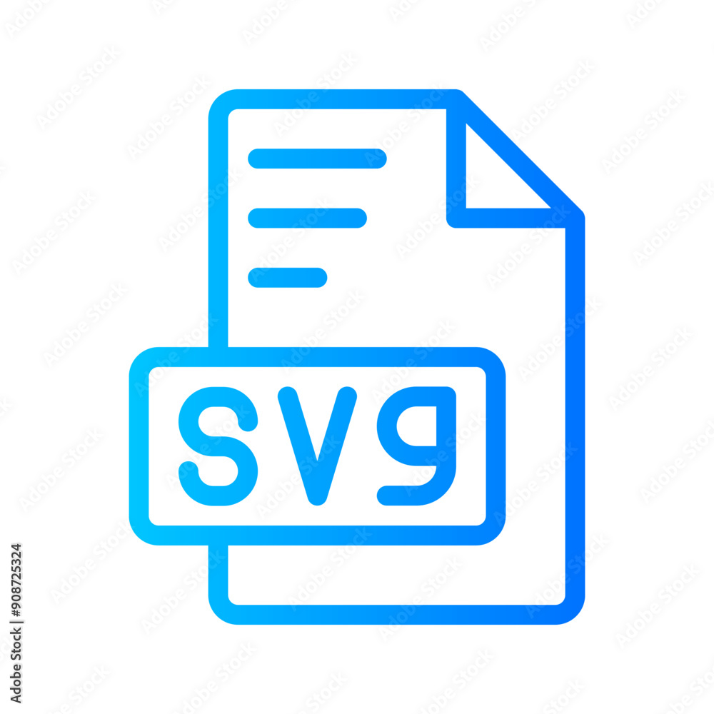 Svg Document file picture gradient icon. format file type icons symbol, Extension, type data, vector illustration. Svg Document file picture gradient icon. format file type icons symbol, Extension, type data, vector illustration.
