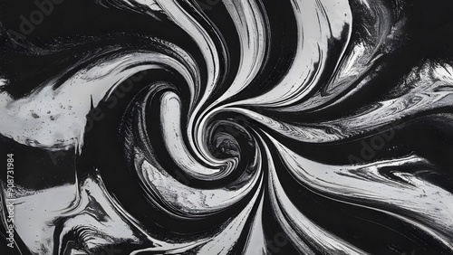 Black and white abstract finger swirl texture. Fingerprint background. Unicum finger print. photo