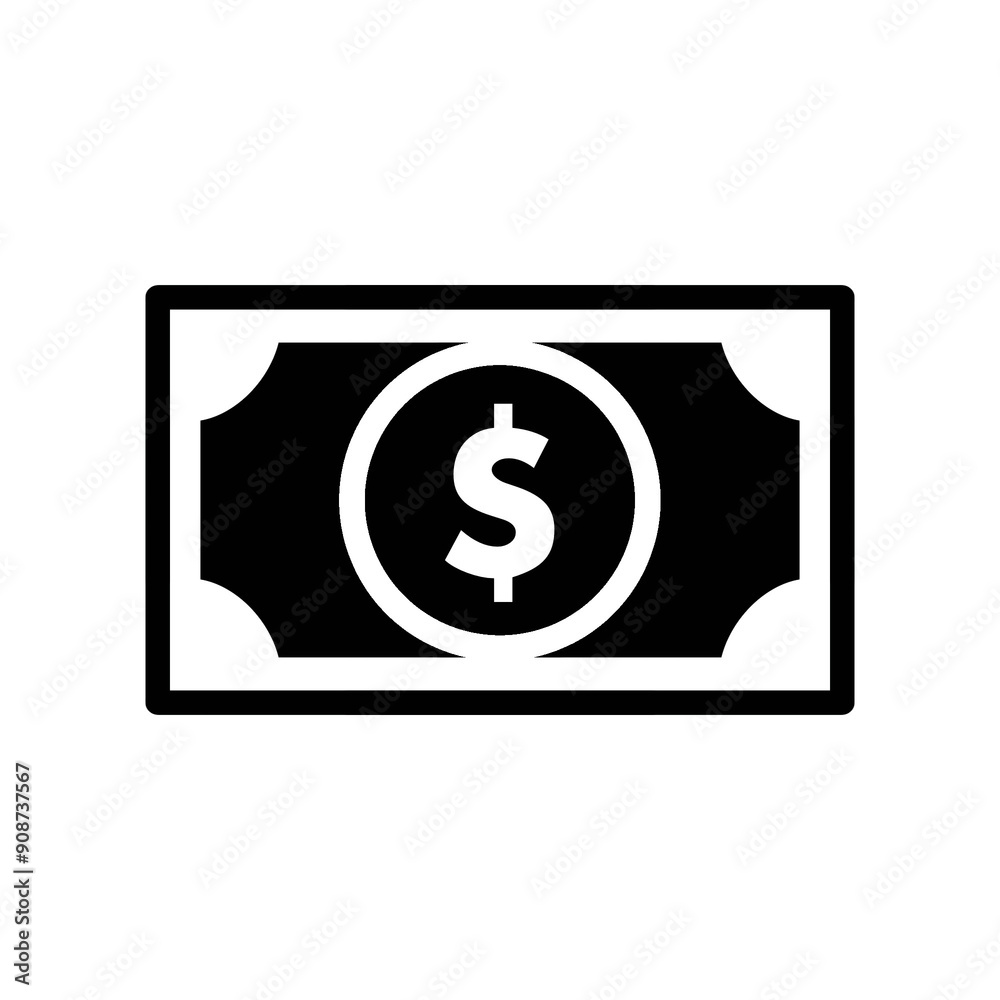 Dollar bill icon with simple and modern design Dollar bill icon with simple and modern design