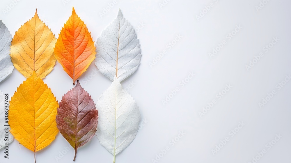 A collection of colorful autumn leaves showcasing vibrant hues against a clean background, perfect for seasonal themes. A collection of colorful autumn leaves showcasing vibrant hues against a clean background, perfect for seasonal themes.