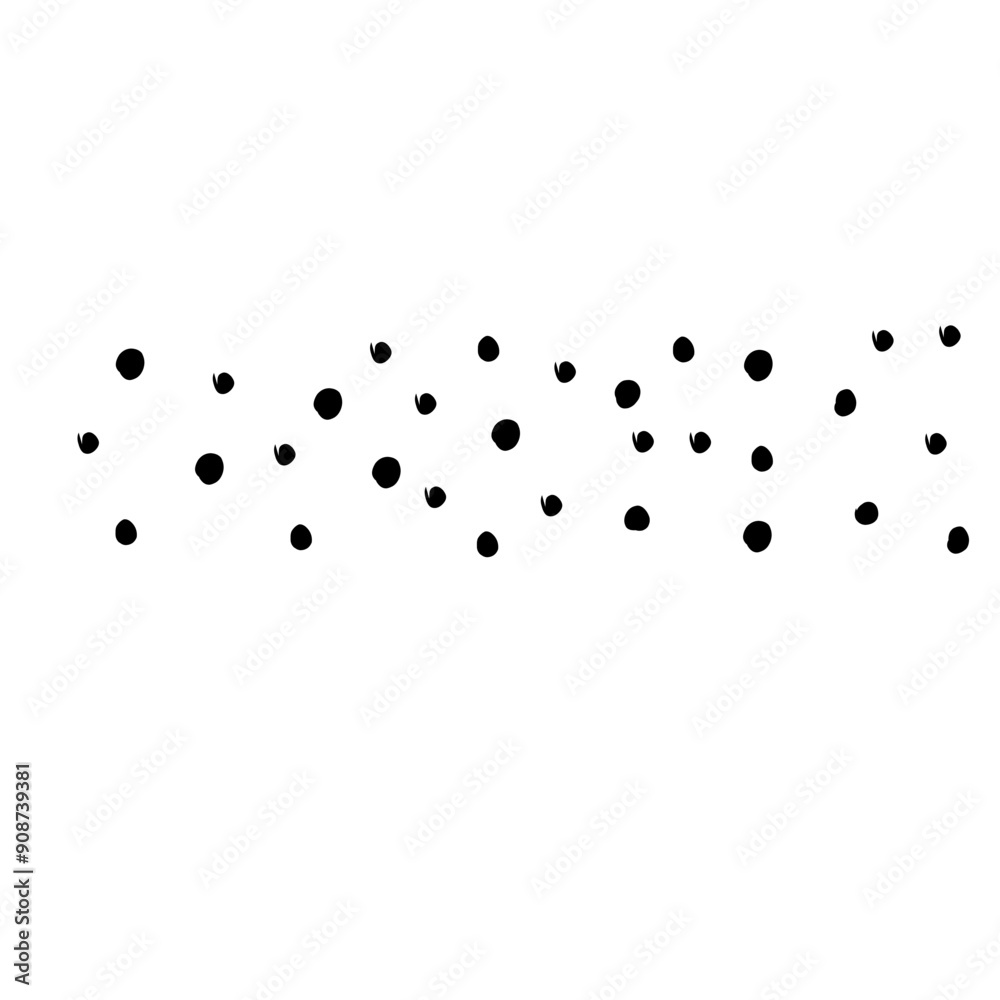 Abstract doodle pattern with hand drawn polka dots. Vector black and white doodle pattern. Abstract doodle pattern with hand drawn polka dots. Vector black and white doodle pattern.