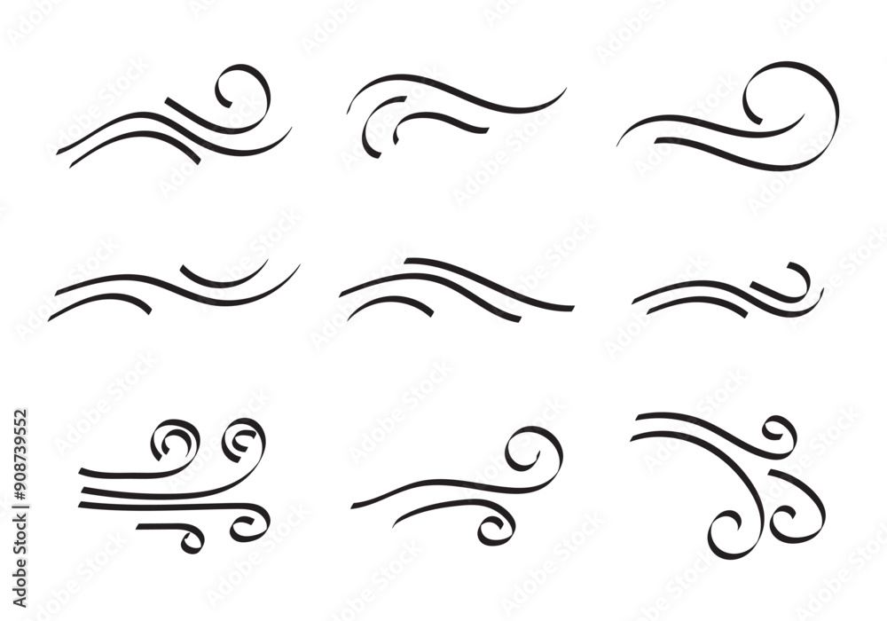 Doodle wind line sketch set. Hand drawn doodle wind motion, air blow, swirl elements. Sketch drawn air blow motion, smoke flow art, abstract line. Isolated on white background . vector illustration. Doodle wind line sketch set. Hand drawn doodle wind motion, air blow, swirl elements. Sketch drawn air blow motion, smoke flow art, abstract line. Isolated on white background . vector illustration.