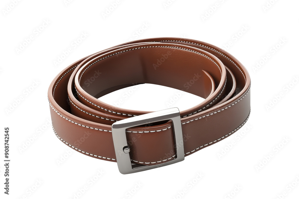 Elegant brown leather belt with metallic buckle for men or women fashion accessory. High-quality craftsmanship and versatile for any outfit. Elegant brown leather belt with metallic buckle for men or women fashion accessory. High-quality craftsmanship and versatile for any outfit.