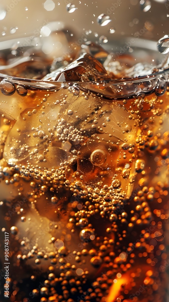 Refreshing Soda Splash with Sparkling Bubbles and Vibrant Liquid Texture Refreshing Soda Splash with Sparkling Bubbles and Vibrant Liquid Texture