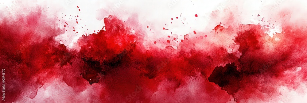Abstract Red Watercolor Background