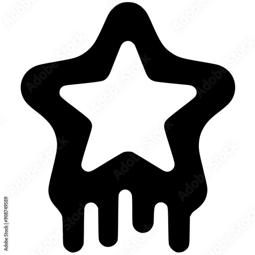 The star silhouette melted