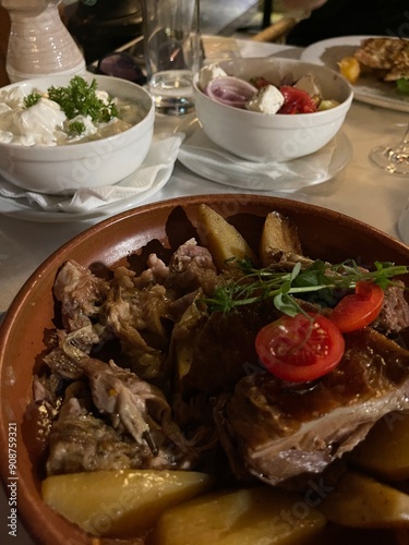 Traditional Serbian dinner