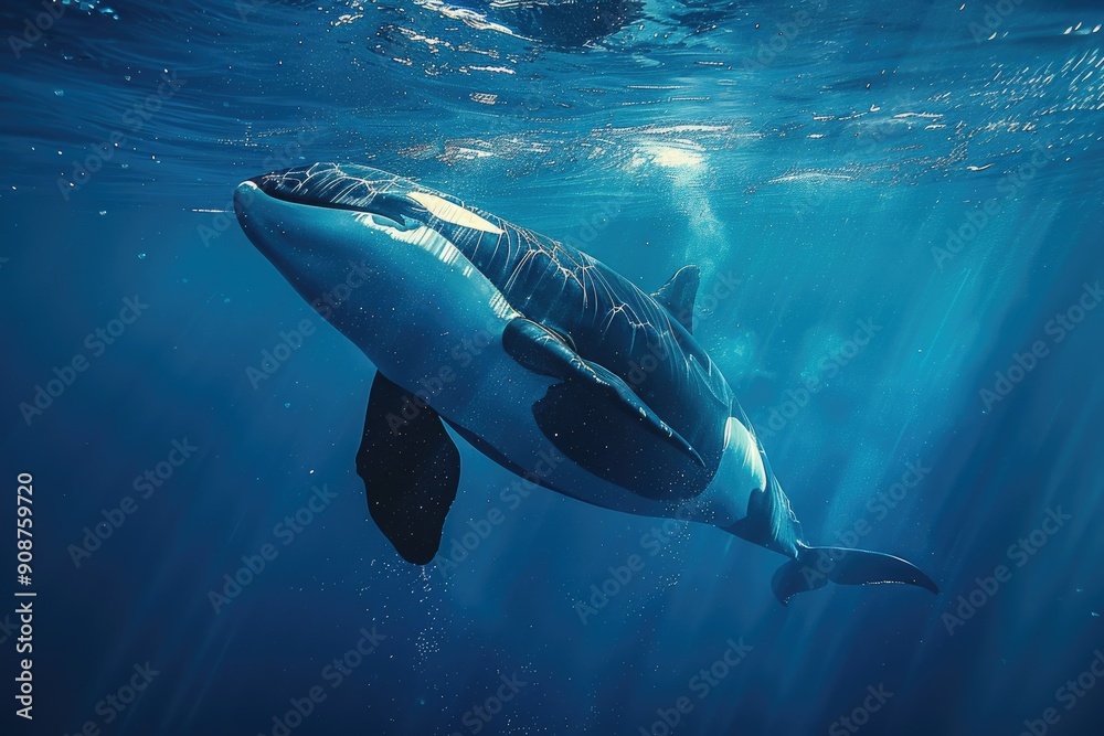 Fototapeta premium killer whale in the sea . Animal in ocean.