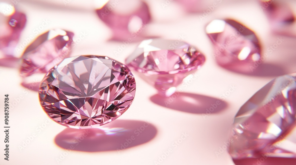pink diamonds on a light background