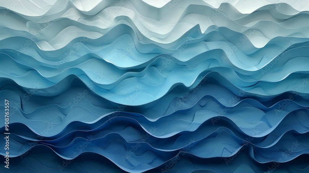 A simple wave pattern in shades of blue A simple wave pattern in shades of blue