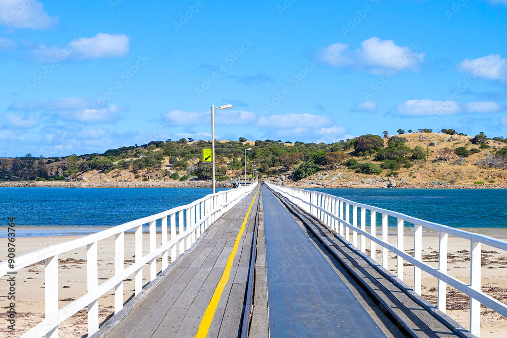 Victor harbour harbor, jetty, Granite Island, South Australia, Adelaide 