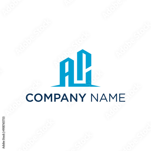 Letter AC and building logo concept for real estate company