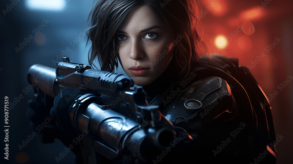 portrait of a person with a gun portrait of a person with a gun
