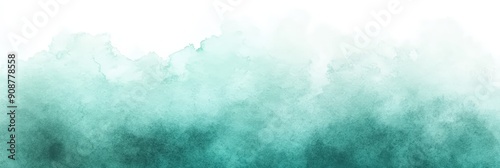 Abstract Watercolor Background with Green Gradient